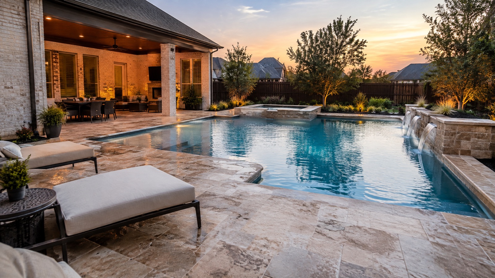 Travertine Installation in Dallas, TX design inspiration in Dallas