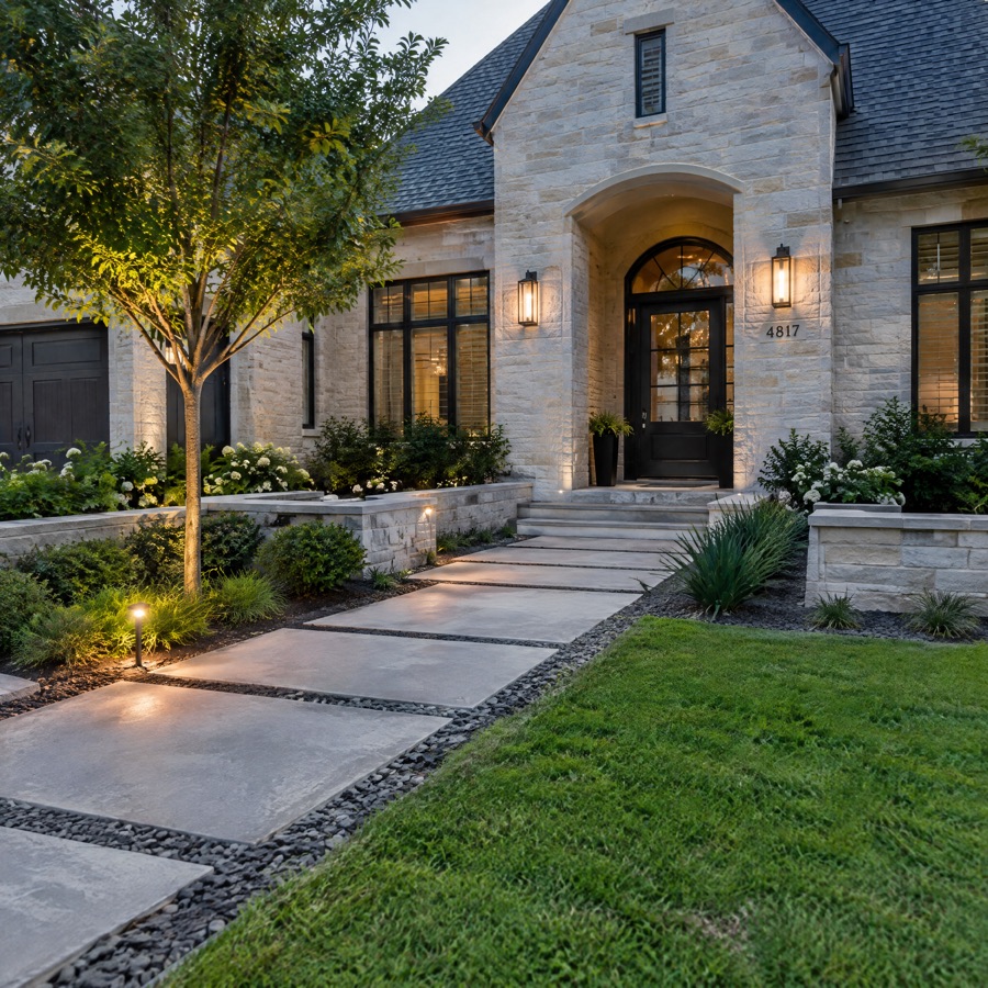 Design inspiration for Front Yard Landscaping & Hardscaping in Dallas